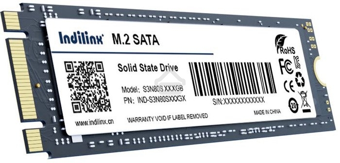 Накопитель SSD Indilinx IND-S3N80S, 512Gb, SATA III, M.2 2280, R/W 500/450