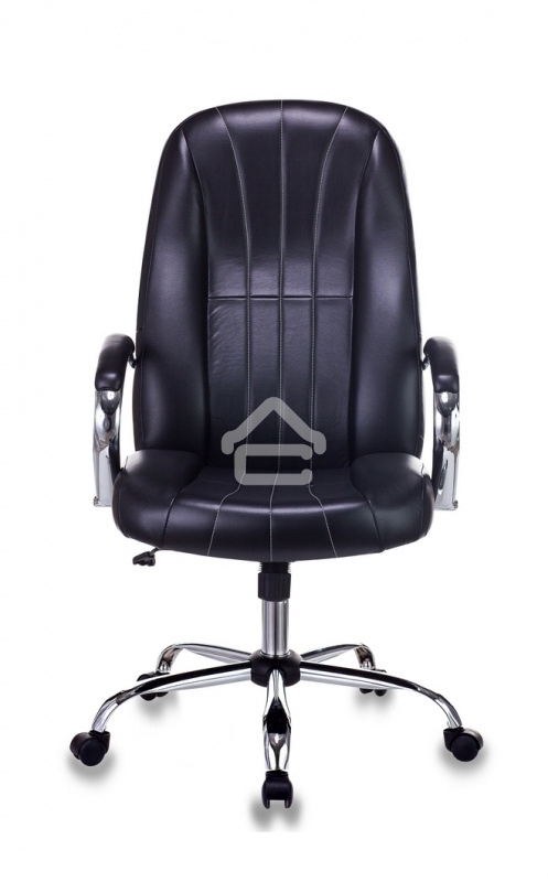 Кресло руководителя Бюрократ T-898SL/BLACK черный, искусственная кожа, крестовина хром