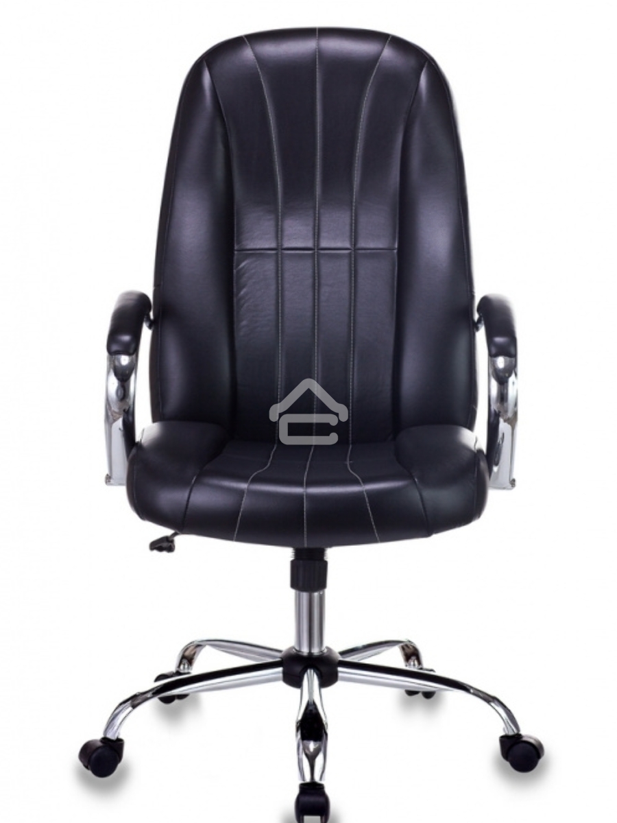 Кресло руководителя Бюрократ T-898SL/BLACK черный, искусственная кожа, крестовина хром