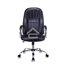 Кресло руководителя Бюрократ T-898SL/BLACK черный, искусственная кожа, крестовина хром