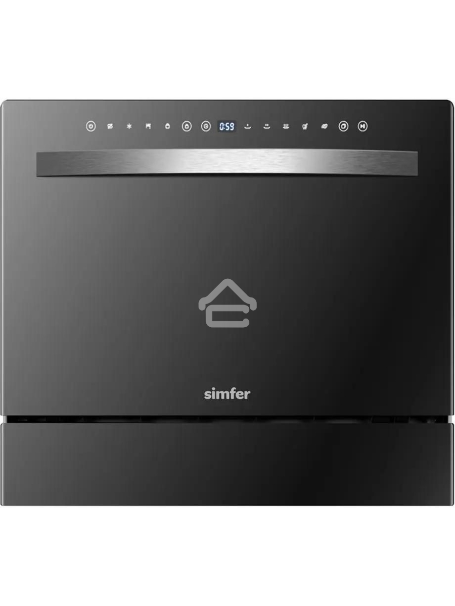 Посудомоечная машина Simfer DBB6501, черный, 55 см, 6 компл., 58 дБ, класс A+