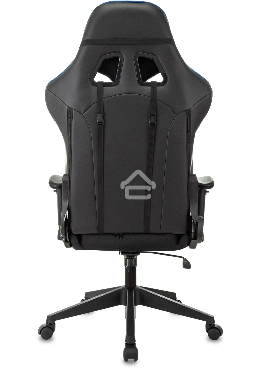 Кресло игровое Бюрократ VIKING 4 AERO BLUE черный/синий, искусст.кожа/ткань, две подушки