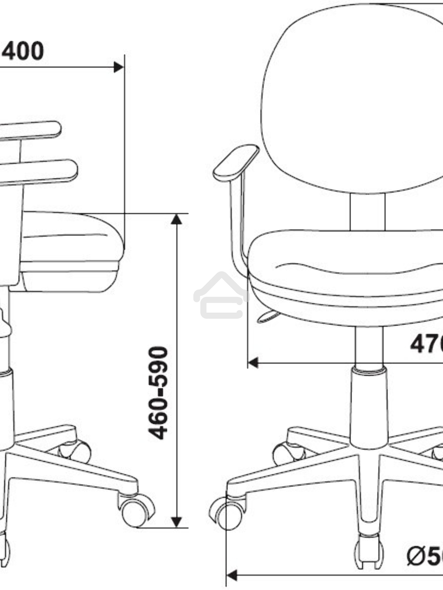 Кресло детское Бюрократ CH-W356AXSN серый Light-19 крестов. пластик, пластик белый