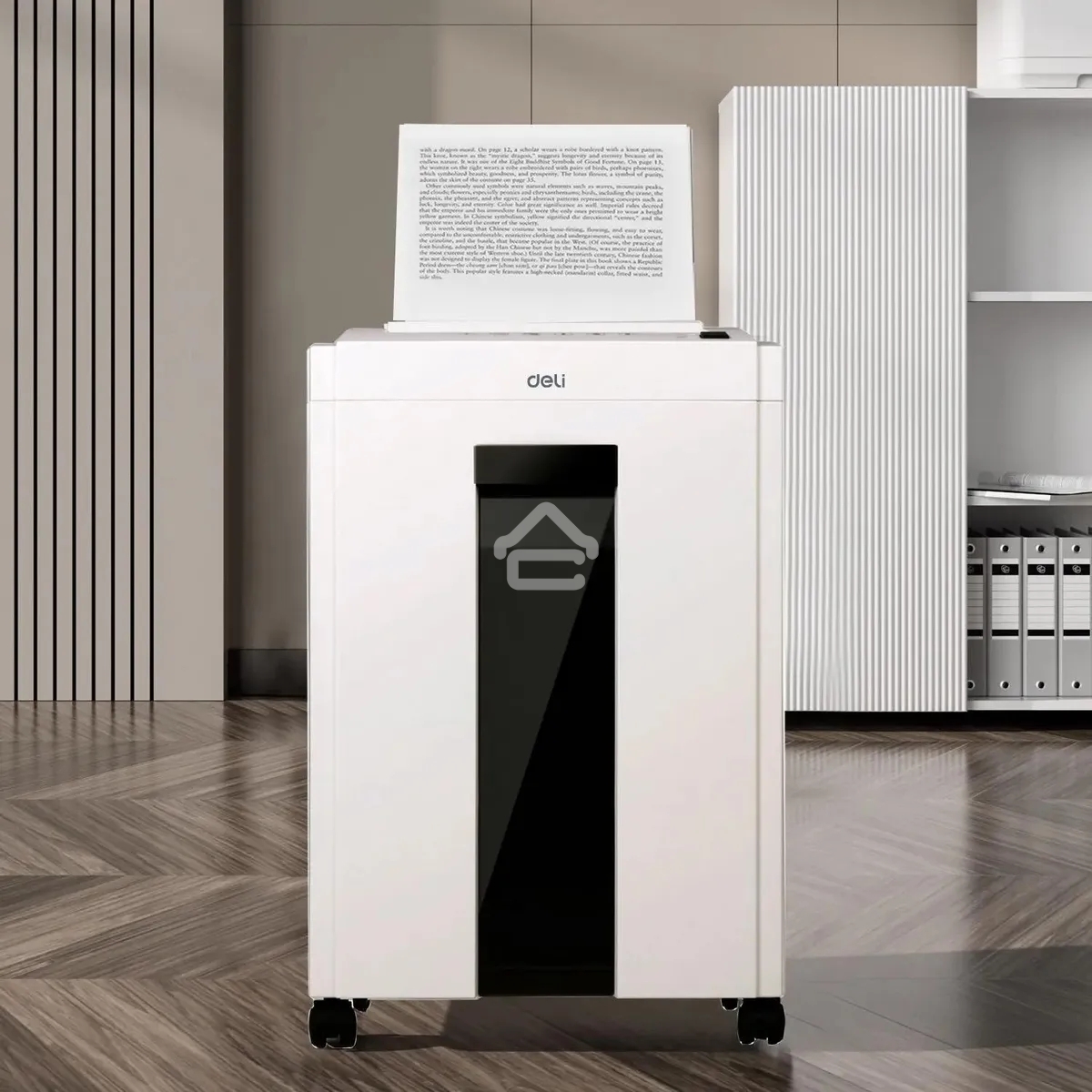 Шредер Deli ET053 белый (секр.P-4) фрагменты 16лист. 23лтр.