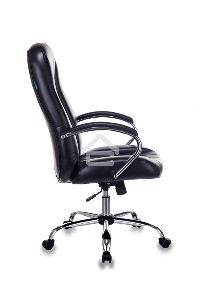Кресло руководителя Бюрократ T-898SL/BLACK черный, искусственная кожа, крестовина хром