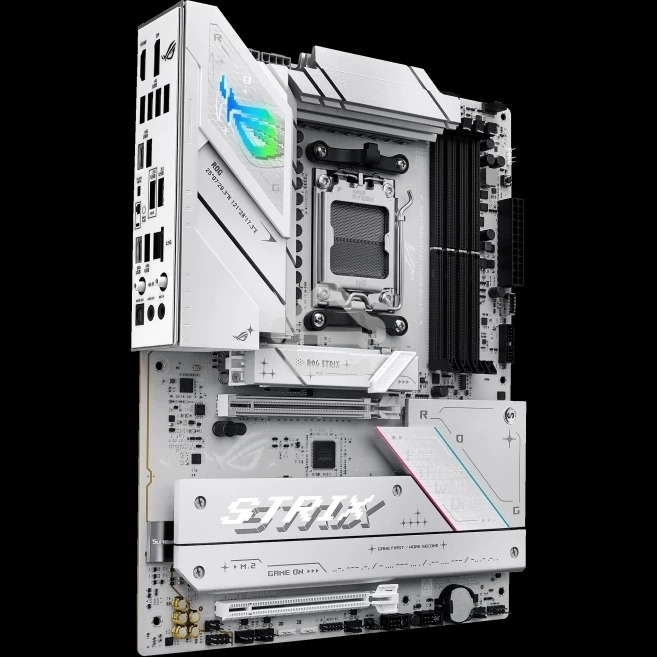 Материнская плата ASUS ROG STRIX B850-A GAMING WIFI, AM5, AMD B850, 4xDDR5, 2xSATA, 4xM.2, 1xPCIe 5.0 x16, 1xPCIe 4.0 x16, 1xPCIe x4, 1xDP, 1xHDMI, 1x2.5Gb LAN, 1xUSB-C 20Gbps, 1xUSB-C 10Gbps, 2xUSB-A 10Gbps, 4xUSB 5Gbps, 2xUSB-A 2.0, 3x3.5 мм, 7.1, ATX