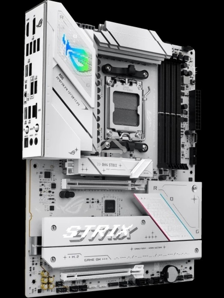 Материнская плата ASUS ROG STRIX B850-A GAMING WIFI, AM5, AMD B850, 4xDDR5, 2xSATA, 4xM.2, 1xPCIe 5.0 x16, 1xPCIe 4.0 x16, 1xPCIe x4, 1xDP, 1xHDMI, 1x2.5Gb LAN, 1xUSB-C 20Gbps, 1xUSB-C 10Gbps, 2xUSB-A 10Gbps, 4xUSB 5Gbps, 2xUSB-A 2.0, 3x3.5 мм, 7.1, ATX