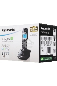 Телефон беспроводной (DECT) Panasonic KX-TG2511RUM (металик) {АОН, Caller ID,спикерфон на трубке,переход в Эко режим одним нажатием}