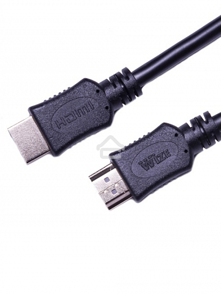 Кабель HDMI C-HM-HM-1.8M Wize, 1.8 м, v.2.0, 19M/19M, позол.разъемы, экран, черный, пакет