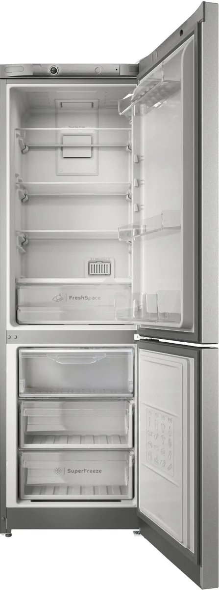 Холодильник Indesit ITS 4180 XB нержавеющая сталь двухкамерный 220/78 л морозилка снизу, No Frost