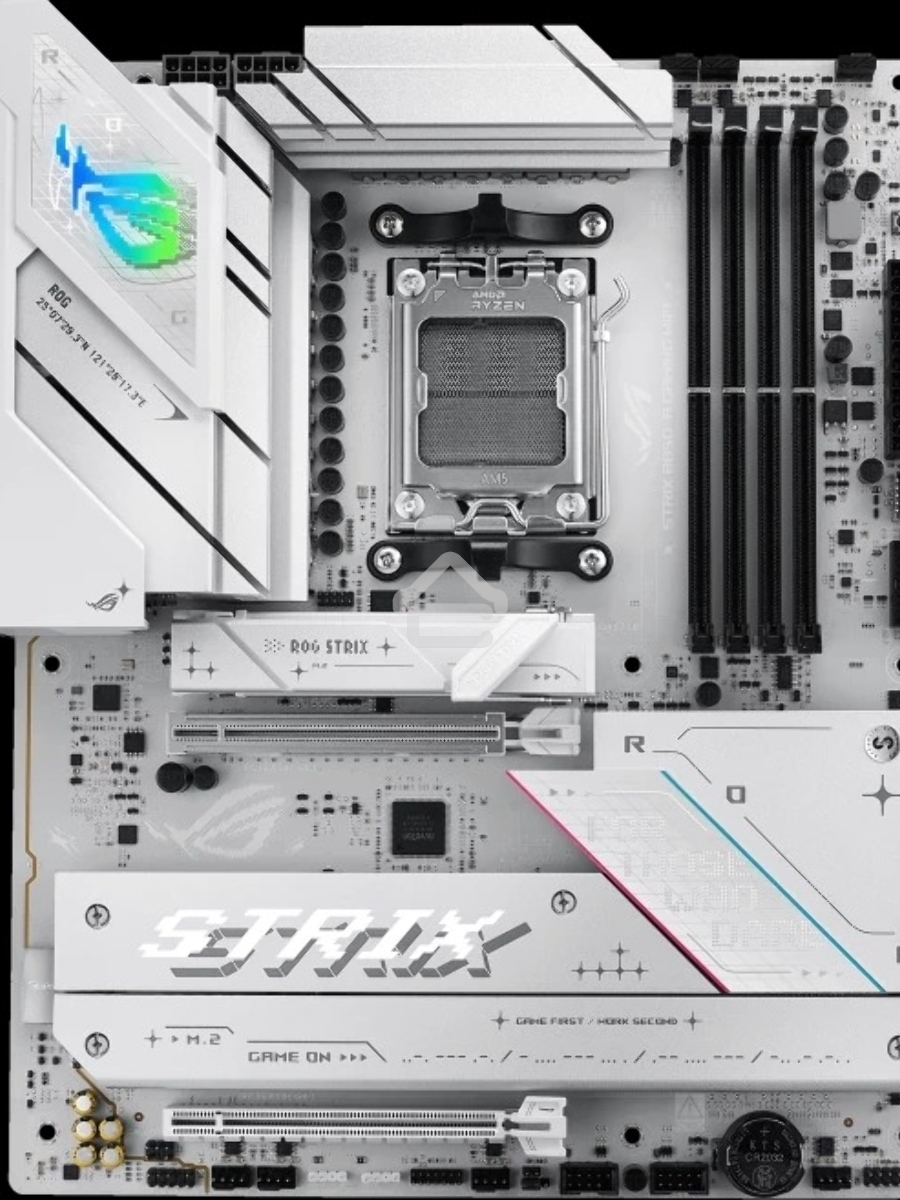 Материнская плата ASUS ROG STRIX B850-A GAMING WIFI, AM5, AMD B850, 4xDDR5, 2xSATA, 4xM.2, 1xPCIe 5.0 x16, 1xPCIe 4.0 x16, 1xPCIe x4, 1xDP, 1xHDMI, 1x2.5Gb LAN, 1xUSB-C 20Gbps, 1xUSB-C 10Gbps, 2xUSB-A 10Gbps, 4xUSB 5Gbps, 2xUSB-A 2.0, 3x3.5 мм, 7.1, ATX