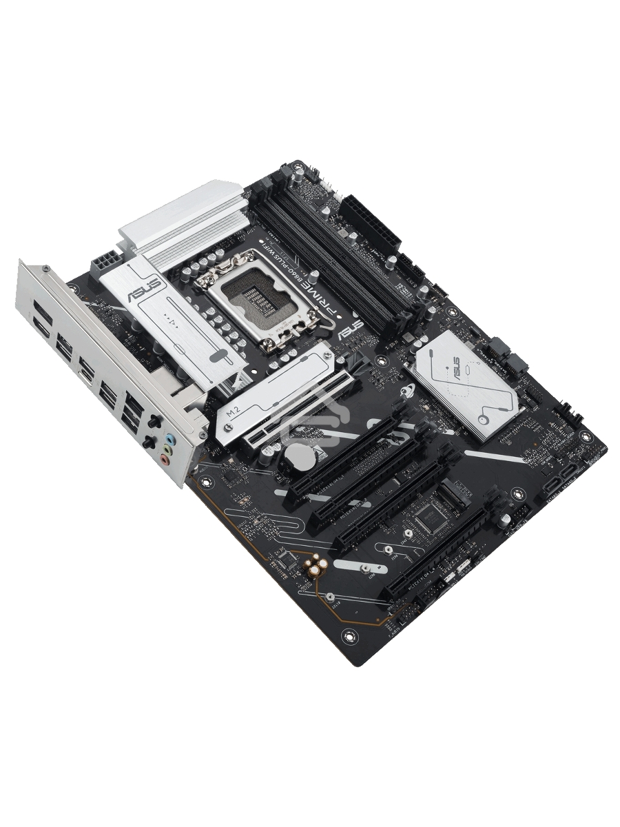 Материнская плата ASUS PRIME B860-PLUS WIFI, LGA 1851, Intel B860, 4xDDR5, 4xSATA, 2xM.2, 1xPCIe 5.0 x16, 4xPCIe 4.0 x16, 2xUSB-C, 4xUSB-A 3.2 Gen 1, 2xUSB-A 3.2 Gen 2, 1xHDMI, 1xDP, 1x2.5Gb LAN, 7.1, ATX