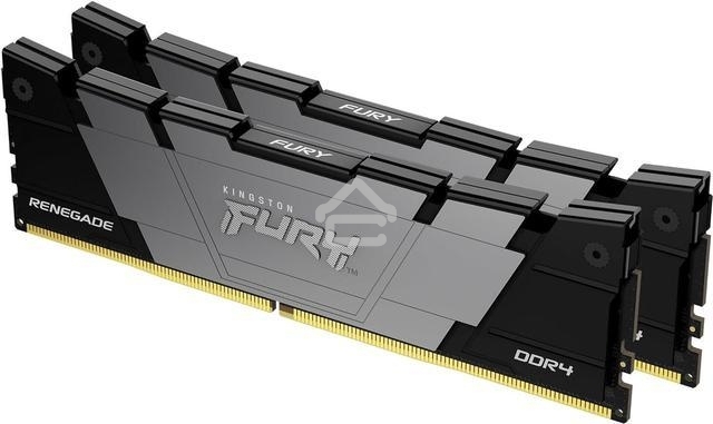 Оперативная память Kingston Fury Renegade, DDR4, 32GB (2x16GB), 3200MHz, CL16, DIMM, с радиаторами, серый/черный