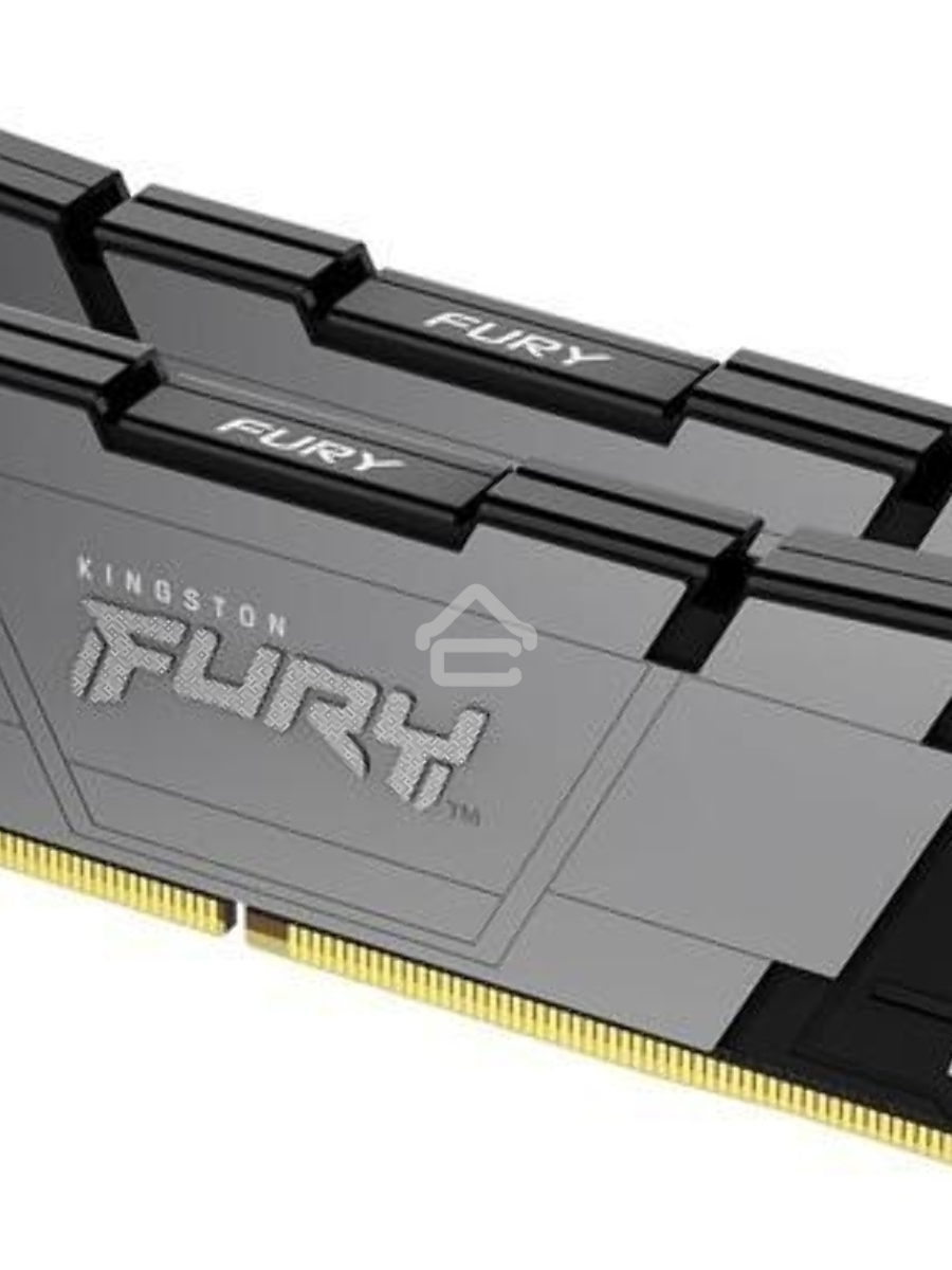 Оперативная память Kingston Fury Renegade, DDR4, 32GB (2x16GB), 3200MHz, CL16, DIMM, с радиаторами, серый/черный