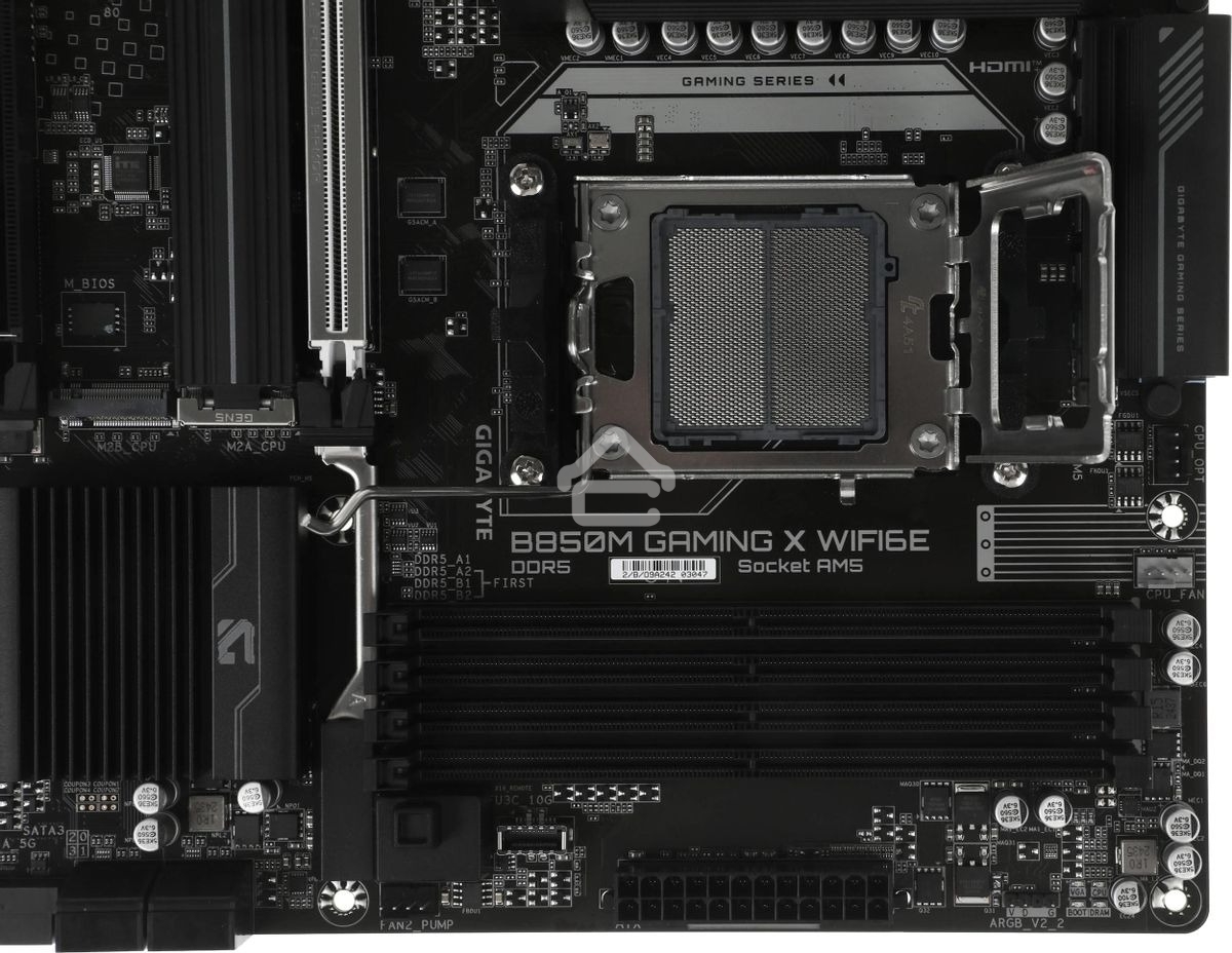 Материнская плата Gigabyte B850M GAMING X WIFI6E/WF6E, Socket AM5, AMD B850, 4xDDR5, 4xSATA, 2xM.2, 1xPCI-E 5.0 x16, 1xPCI-E 3.0 x4, 1xHDMI, 2xDP, 1x 2.5Gb LAN, 1xUSB-C 3.2 Gen 2, 1xUSB-A 3.2 Gen 2, 2xUSB-A 3.2 Gen 1, 4xUSB-A 2.0, 3x3.5 мм, 7.1, Micro-ATX