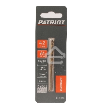 Сверло PATRIOT EXPERT по металлу, Р6М5К5, 4,2 мм, 1 шт в блистере