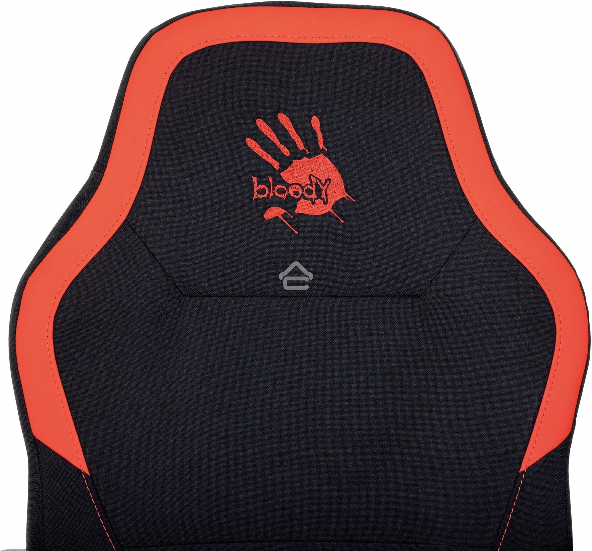 Кресло игровое A4Tech Bloody GC-190 черный/красный, текстиль/эко.кожа, крестов. пластик