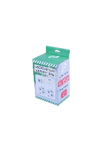 Бытовой удлинитель PowerCube, 2р с/з вык.,3USB, 3500 Вт, 16А, 1.9 м, 3*1,0 (белый) квадрат