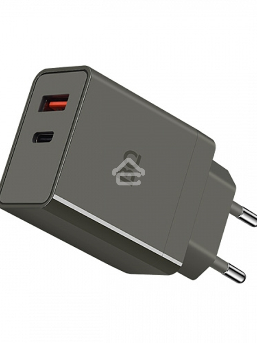 Зарядное устройство BQ Charger 38W2A01 (2 ports Type-C + USB, PD 20W+QC3.0 18W, 38W total) серый