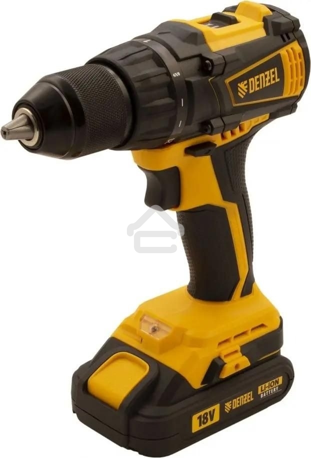 Дрель-шуруповерт аккумуляторная Denzel BLDL-IB-18-02, 18В, 2 АКБ, Кейс