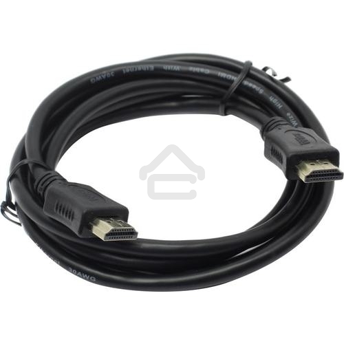 Кабель HDMI C-HM-HM-1.8M Wize, 1.8 м, v.2.0, 19M/19M, позол.разъемы, экран, черный, пакет