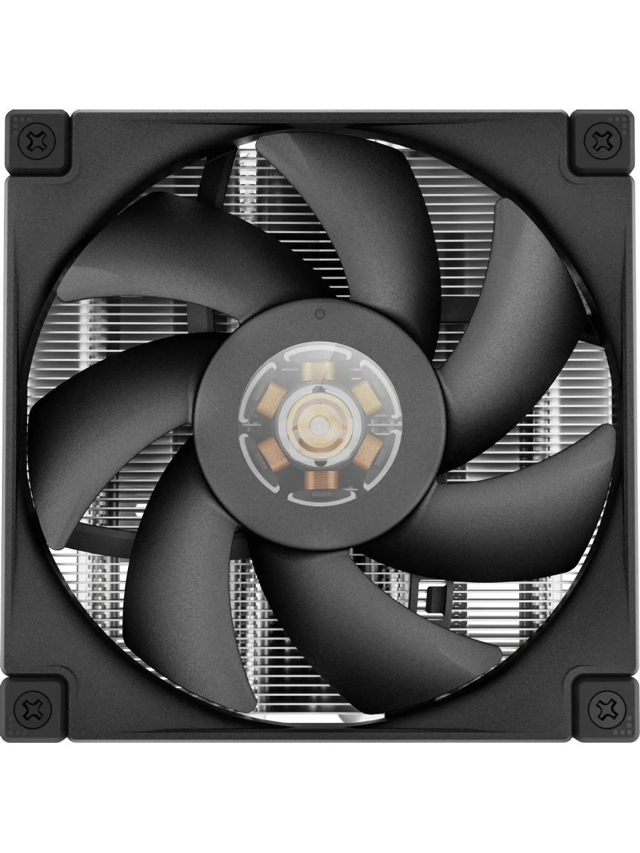 Кулер для процессора DEEPCOOL AN400 черный, 92 мм, алюминий/медь, 2950 об/мин, 23.2 дБ, 4 pin, 150 Вт, 52.5 мм