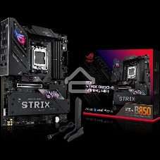 Материнская плата ASUS ROG STRIX B850-E GAMING WIFI, AM5, AMD B850, 4xDDR5, 4xSATA, 5xM.2, 1xPCI-E 5.0 x16, 1xPCI-E 4.0 x16, 1xRealtek 5Gb Ethernet, 1xUSB-C 4, 1xUSB-C 20Gbps, 6xUSB-A 10Gbps, 4xUSB-A 2.0, 3x3.5 мм, 7.1, ATX
