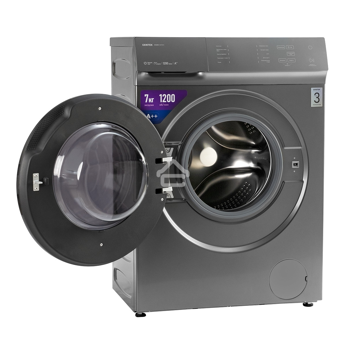 Стиральная машина Centek CT-1973 серый, загрузка фронтальная 7 кг, 1200 об/мин., класс: А++