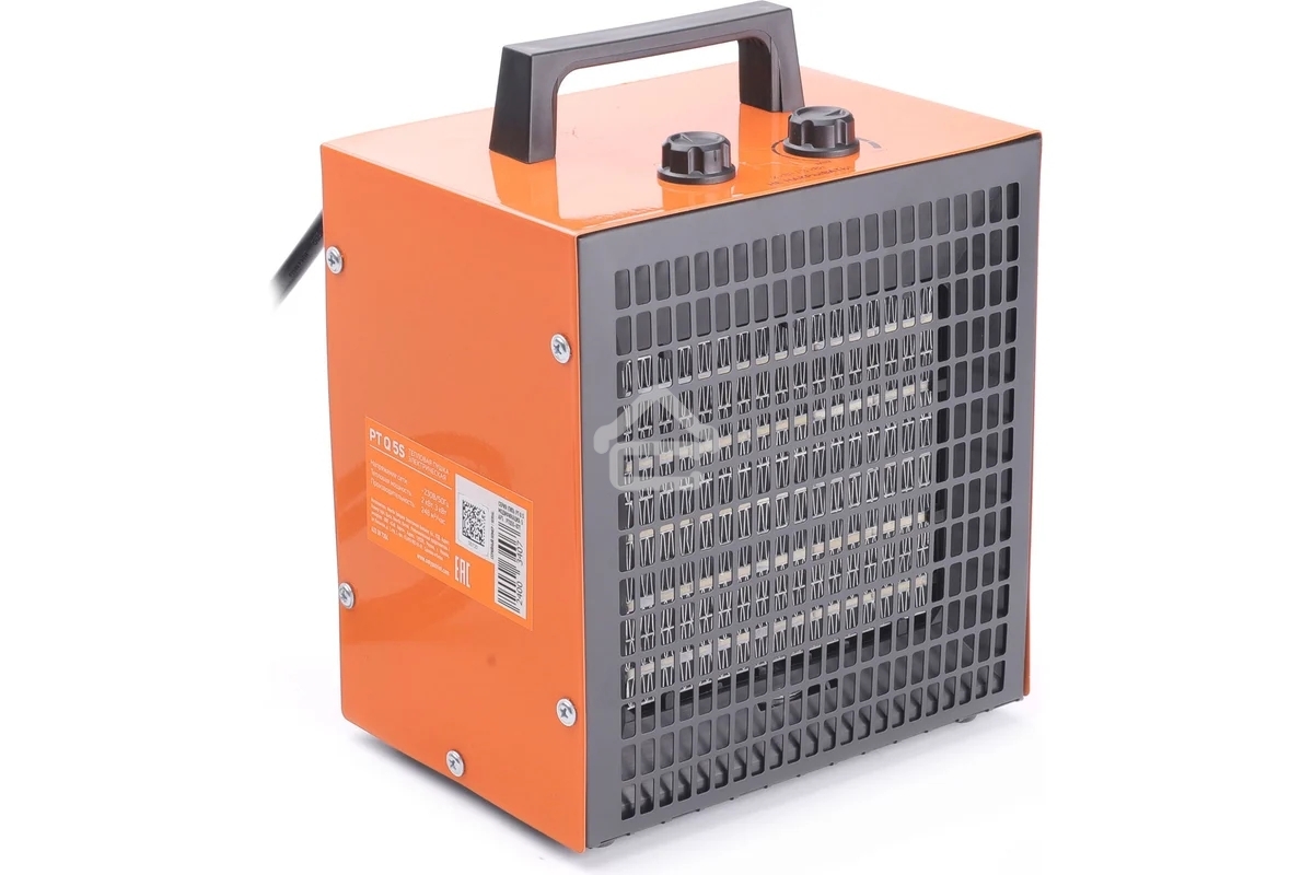 Тепловентилятор электрический Patriot PT Q 5S, оранжевый/черный, 3000 Вт, 25 м2, термостат