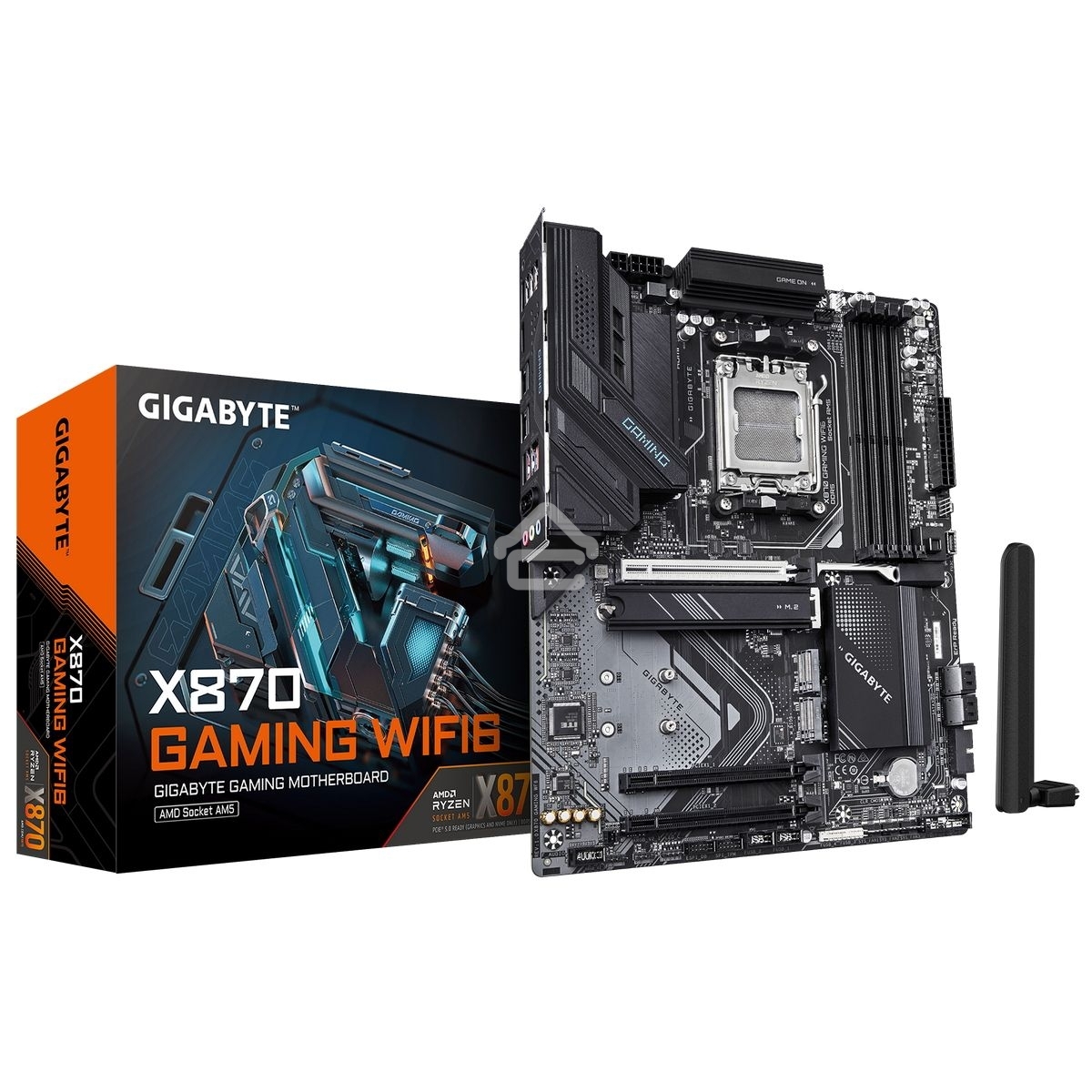 Материнская плата Gigabyte X870 GAMING WIFI6, AM5, AMD X870, 4xDDR5, 4xSATA, 3xM.2, 1xPCIe 5.0 x16, 2xPCIe 3.0 x1, 1xHDMI, 2xUSB-C (DisplayPort Alt Mode), 1x2.5Gb LAN, Wi-Fi 6, Bluetooth 5.3, 2xUSB-C 40Gbps, 1xUSB-A 10Gbps, 3xUSB-A 5Gbps, 4xUSB-A 2.0, 3x3