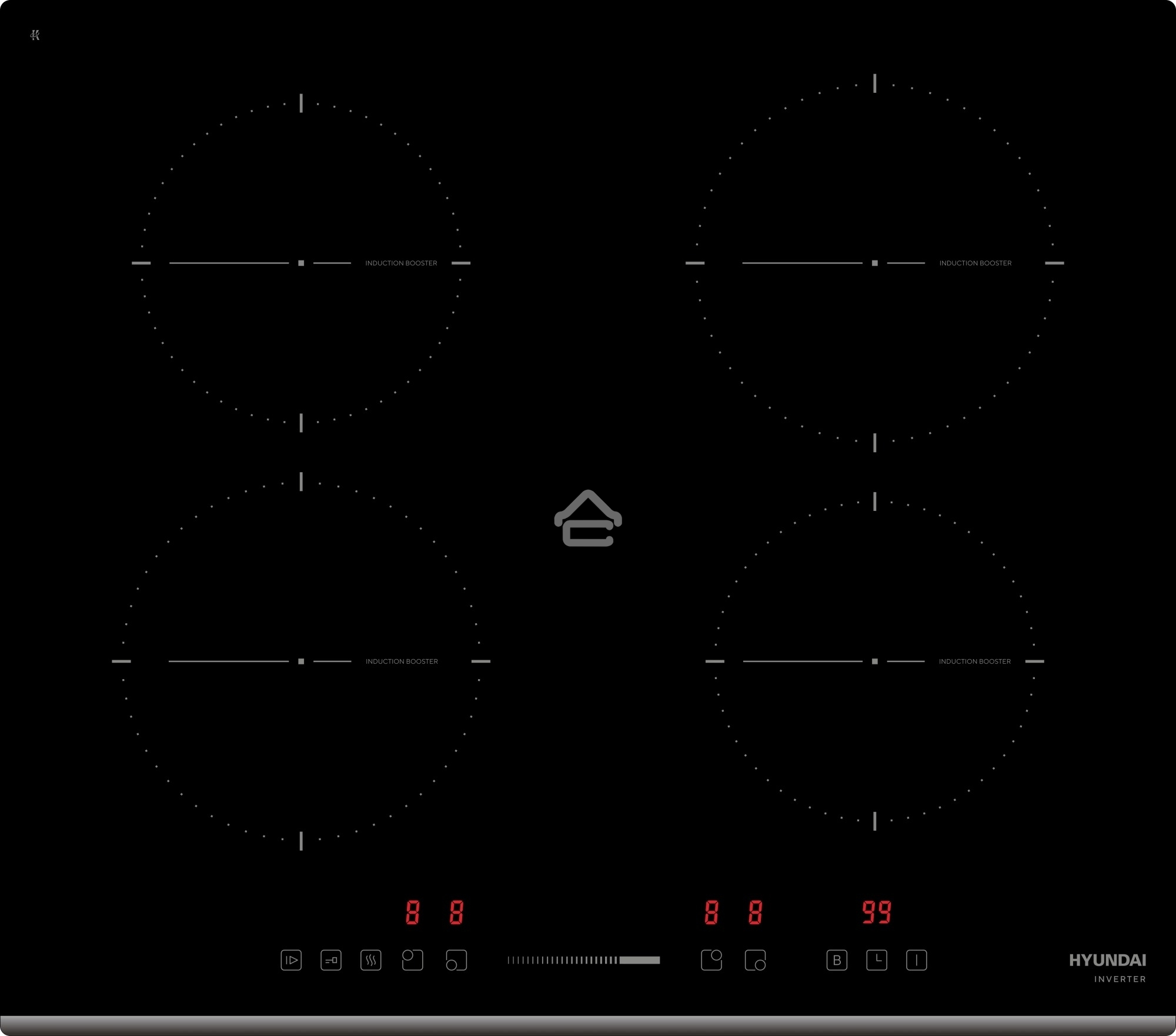 Индукционная варочная панель Hyundai HHI 6741 BG, черный
