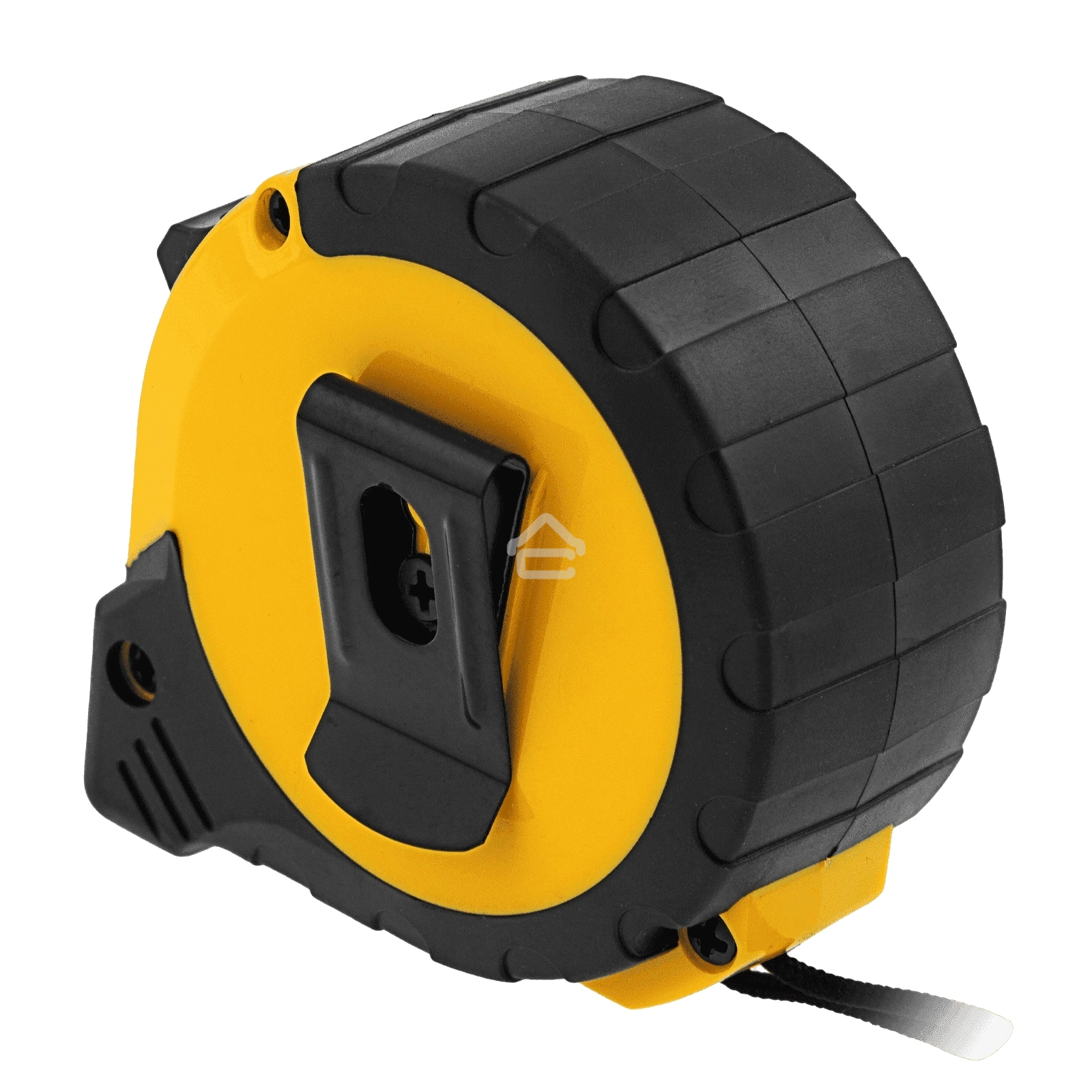 Рулетка Denzel 5м х 19мм, двухкомп. корпус, кнопка-пауза