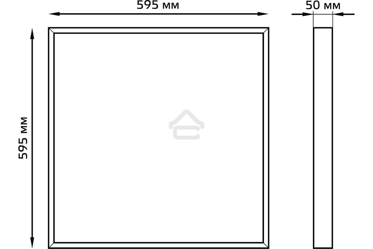 Светильник светодиодный универсальный Gauss LED ДВО 30 Вт MiR 3000 Лм 4000К 595х595х50 мм IP40 матовый аварийный с БАП
