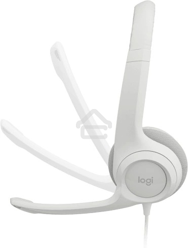 Гарнитура проводная с микрофоном Logitech H390 белый 1.9м накладные USB оголовье (981-001288)