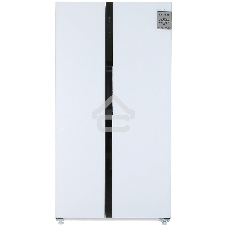 Холодильник Maunfeld MFF177NFW белый глянец двухкамерный 263/170л морозилка сбоку, No Frost, Side by Side