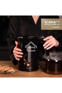 Чайник электрический Scarlett SC-EK21S45 1.5л. 2200Вт черный корпус: нерж.сталь/пластик