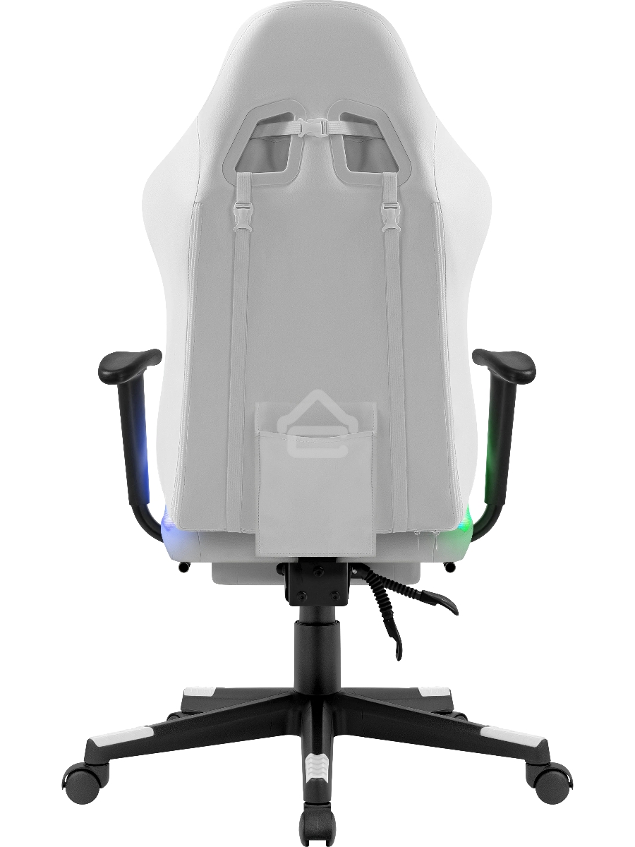 Кресло игровое Defender Watcher Белый, подсветка, полиуретан