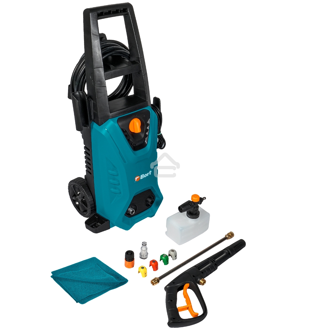 Мойка высокого давления Bort BHR-2300-PRO 93416299 2300 Вт, максимальное давление 170 бар, рабочее давление 130 бар, 8 л/мин, 7.4 кг, набор акссесуаров 10 шт