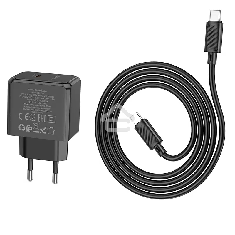 Сетевое зарядное устройство HOCO (6942007603843) CS13Aaa 1Type-C PD 20W, черный