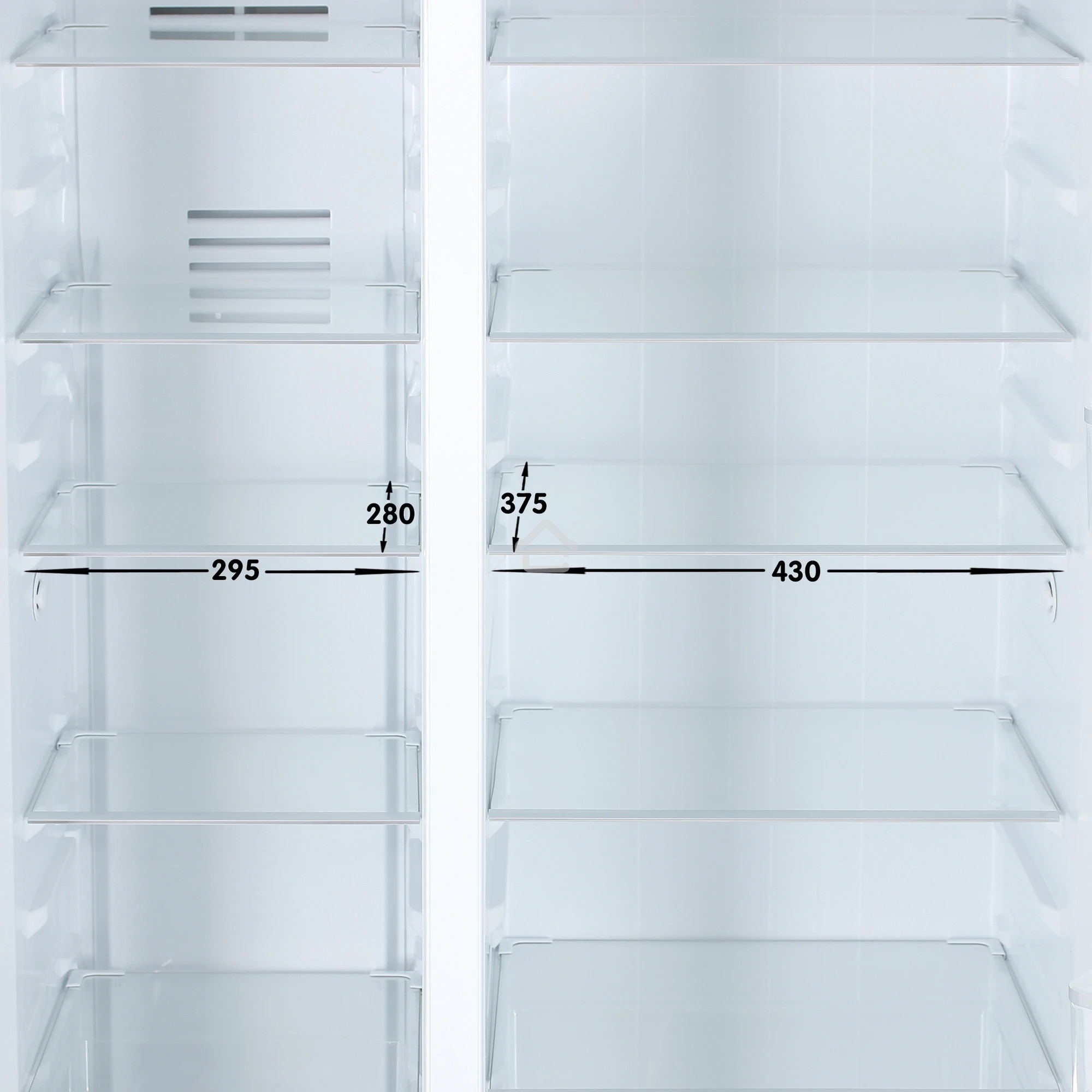 Холодильник Maunfeld MFF177NFW белый глянец двухкамерный 263/170л морозилка сбоку, No Frost, Side by Side