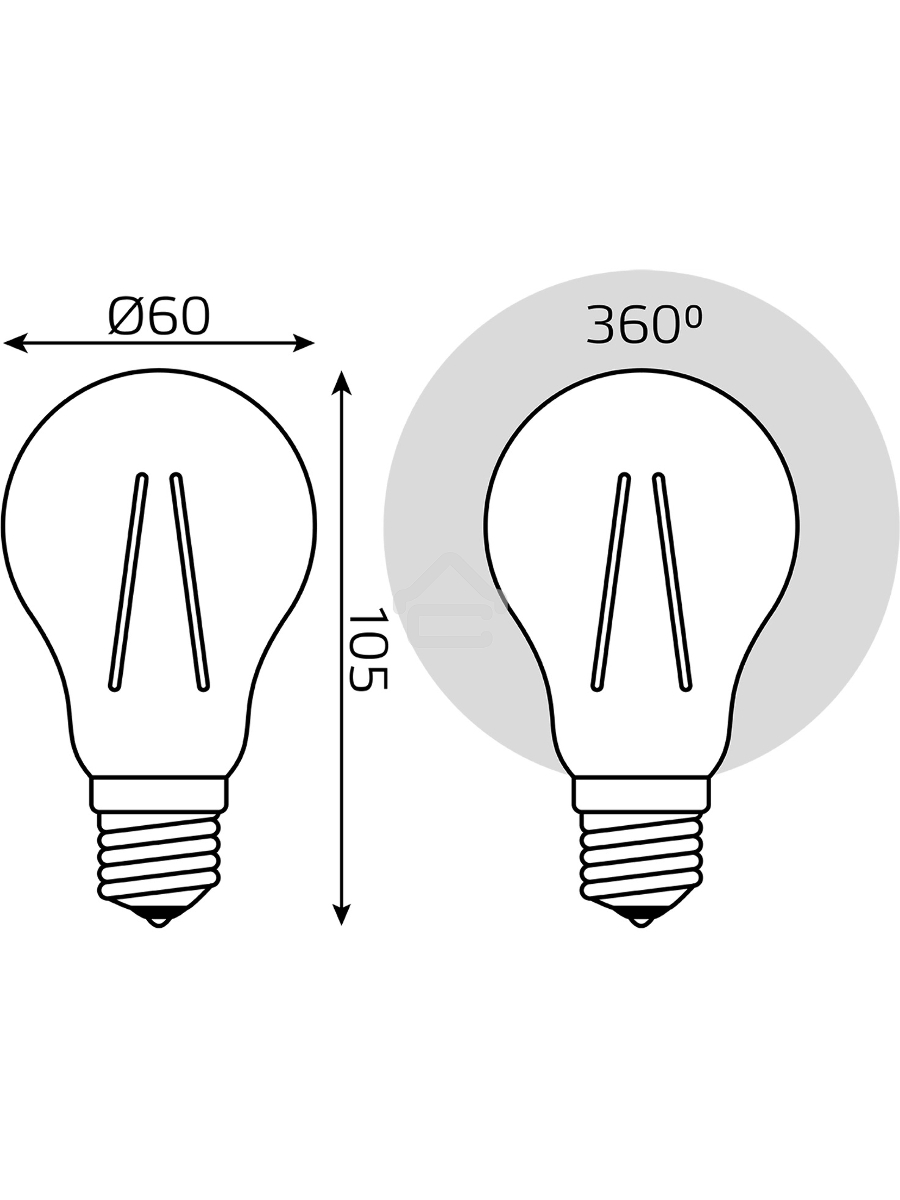 Лампа филам. Gauss Filament 11Вт цок.:E27 груша св.свеч.бел.нейт. (упак.:10шт) (22221)