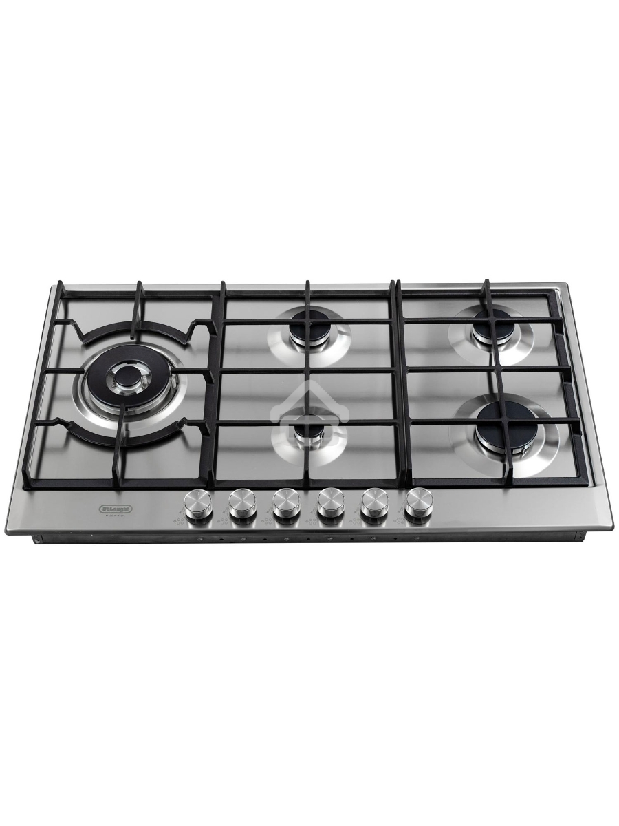 Газовая варочная панель DeLonghi NSL 590D X RUS независимая, нержавеющая сталь