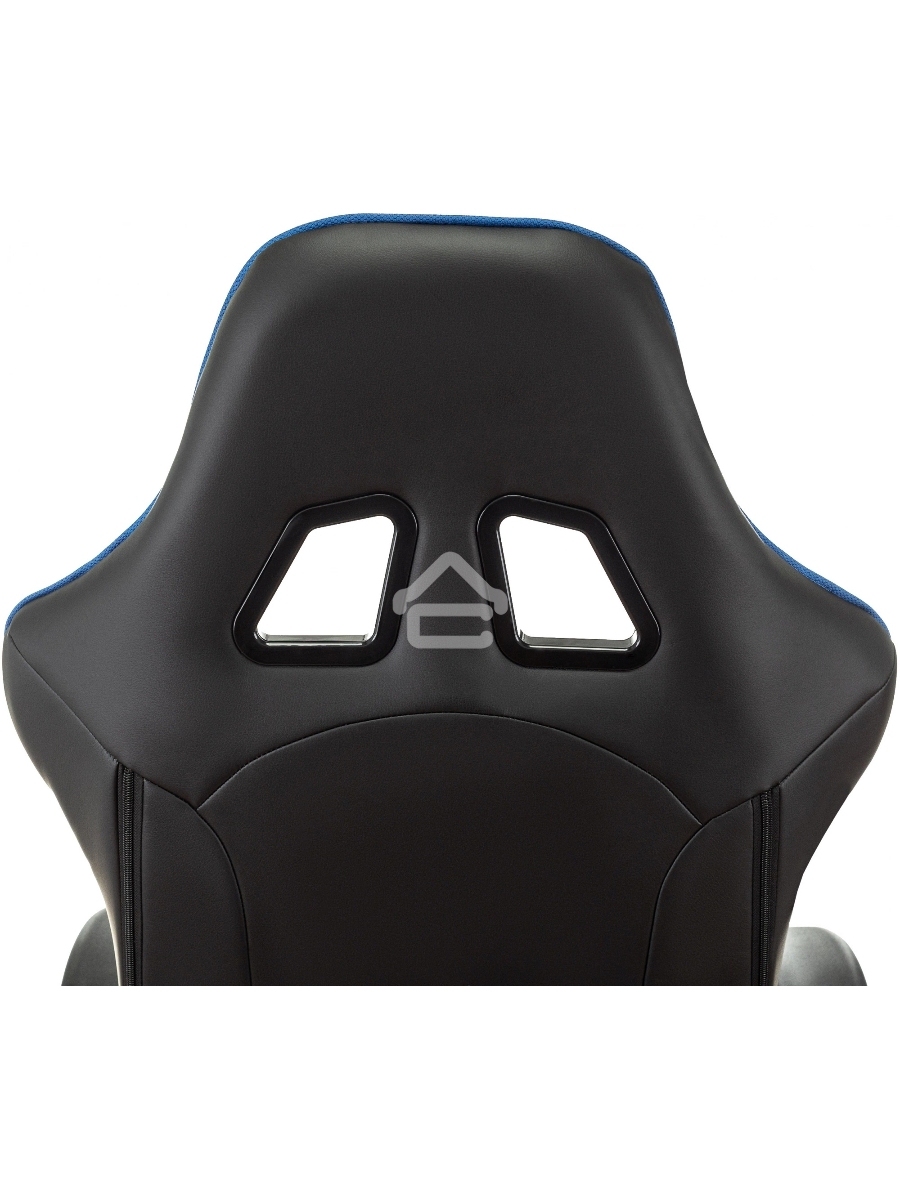 Кресло игровое Бюрократ VIKING 4 AERO BLUE черный/синий, искусст.кожа/ткань, две подушки