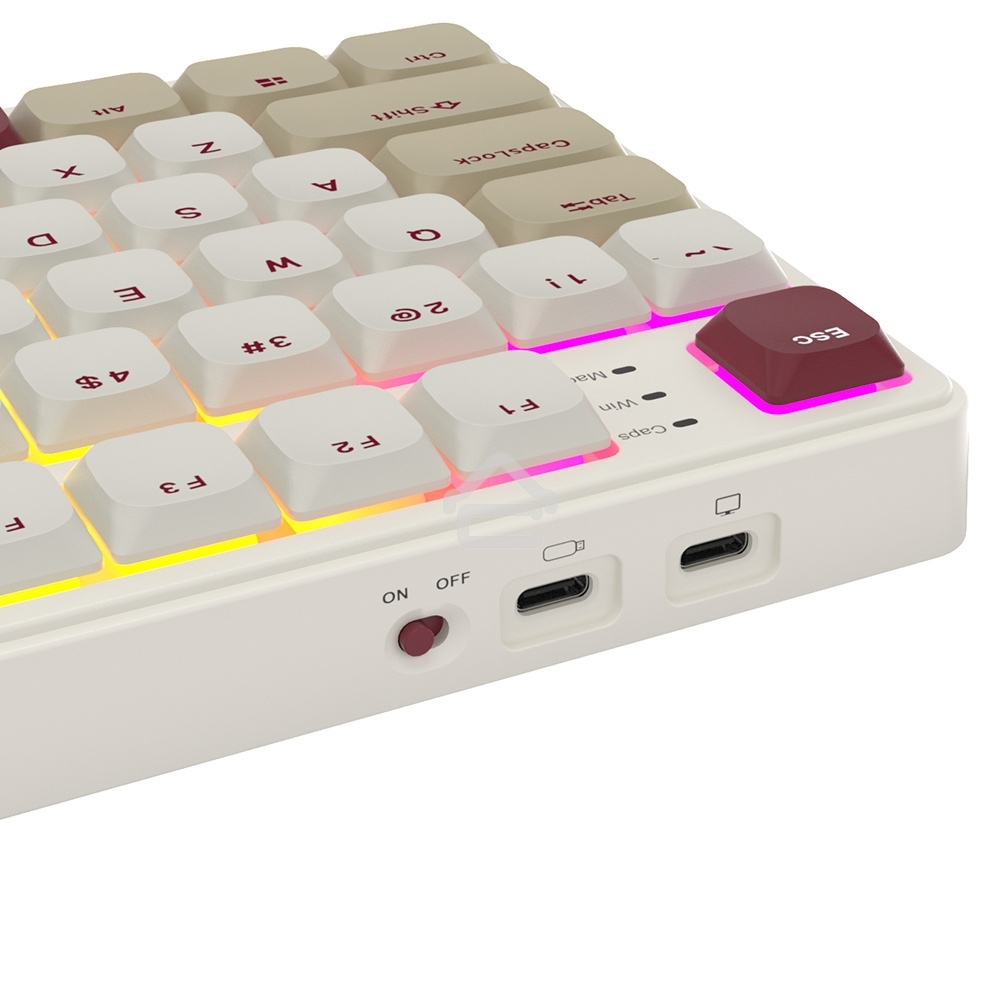 Клавиатура Royal Kludge RK N80 Red switch/Rosy Clouds