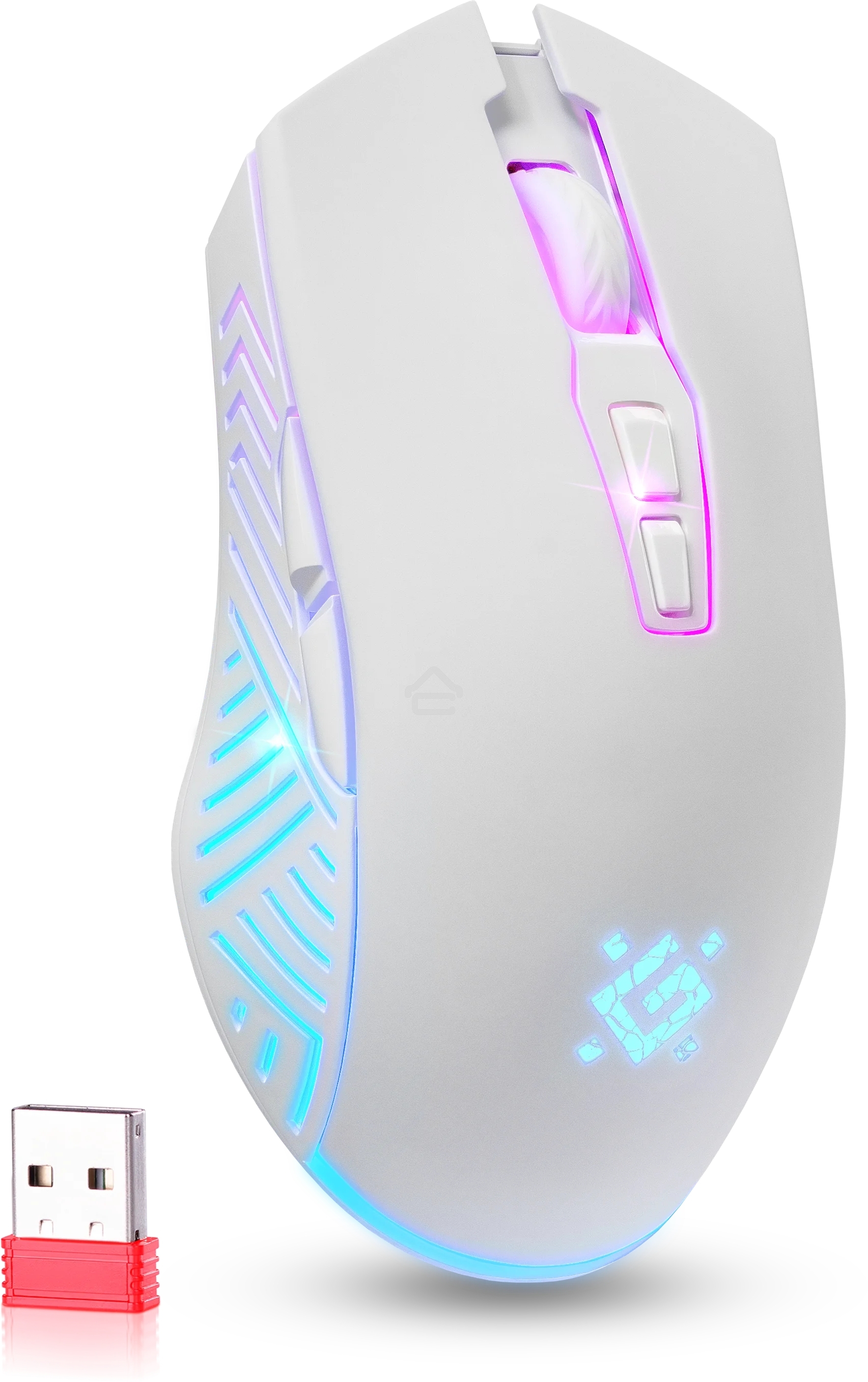 Мышь беспроводная Defender Pandora GM-502 белый, 3200 dpi, радиоканал, USB, кнопки - 7