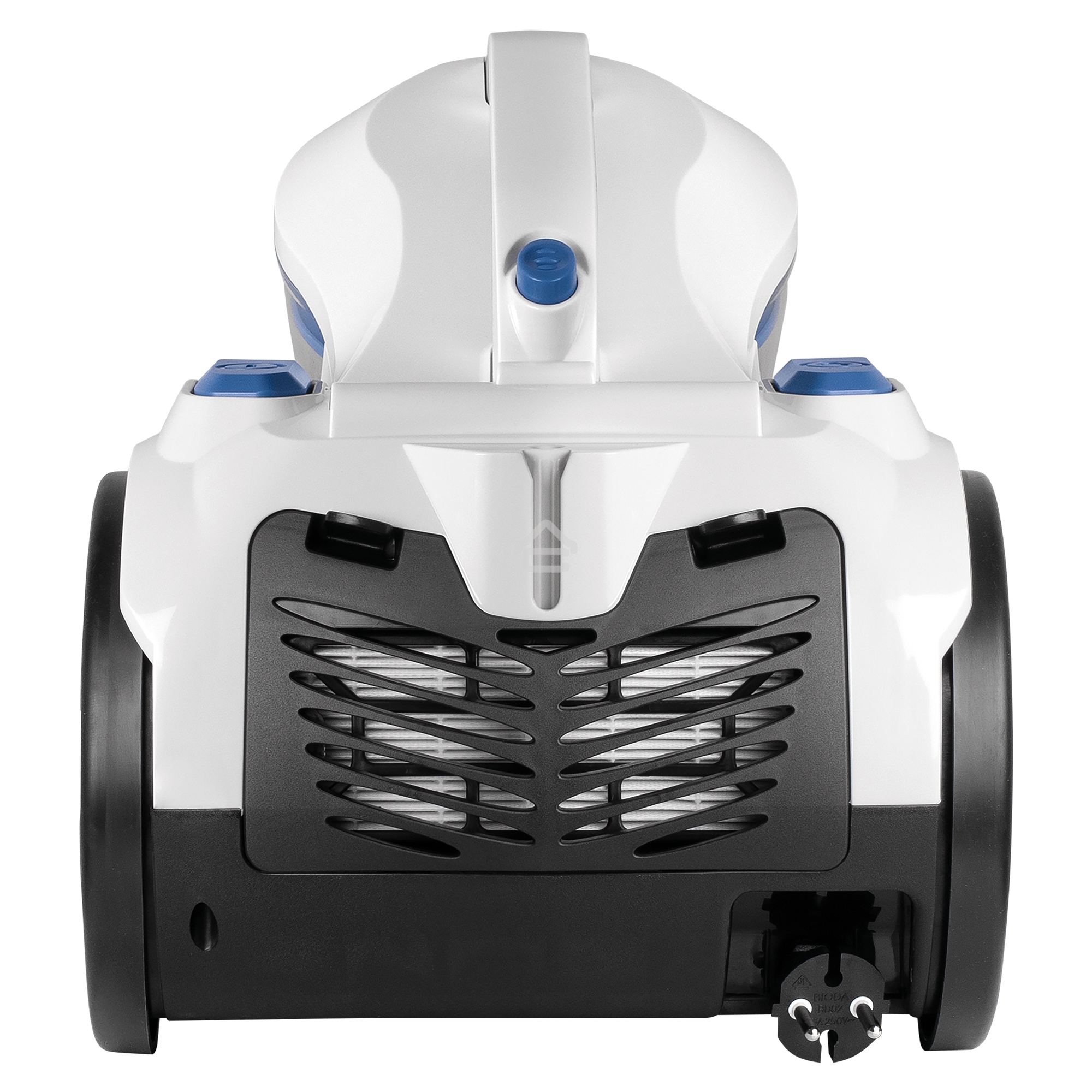 Пылесос BBK BV1501 белый/синий, 300/1600 Вт, уборка сухая, пылесборник контейнер, 2 л