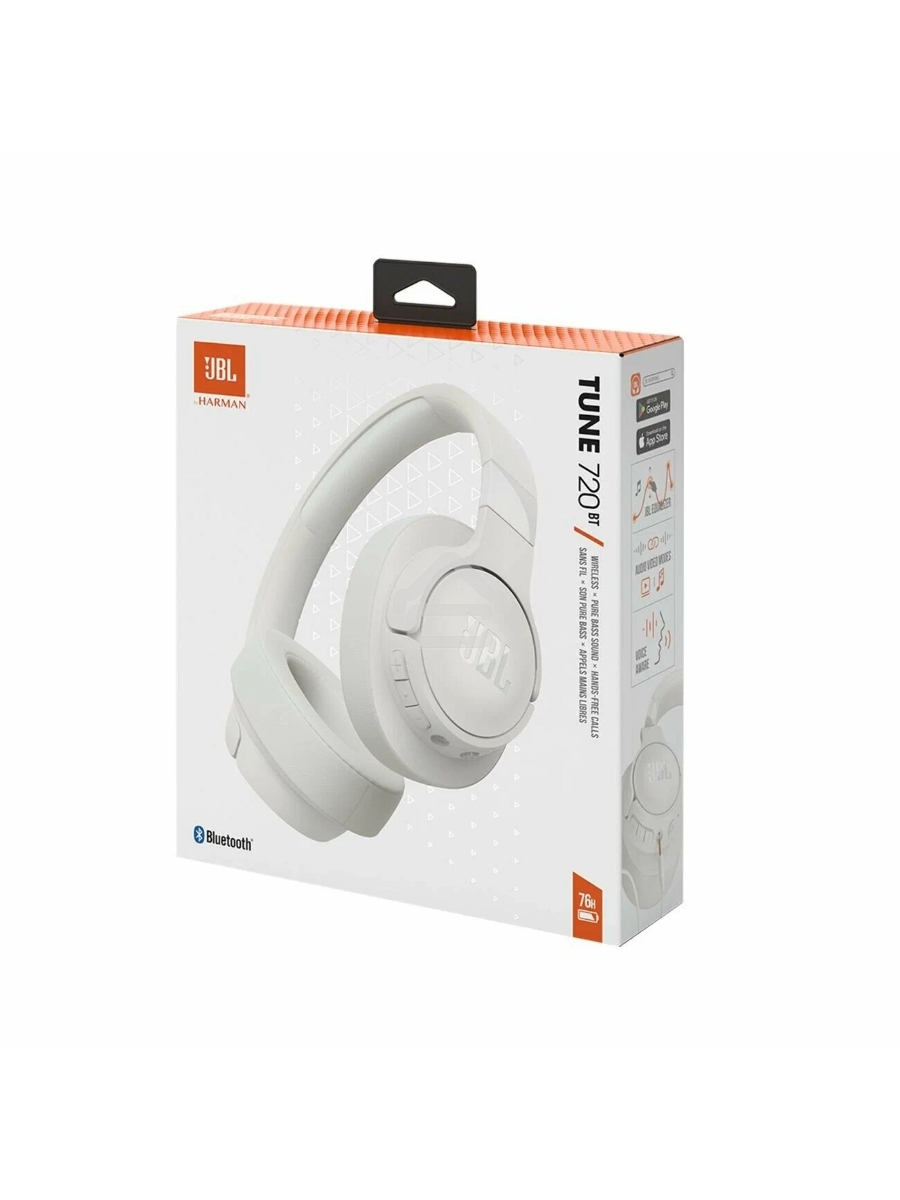 Гарнитура JBL Tune 720BT 1.2м беспроводные bluetooth оголовье белый