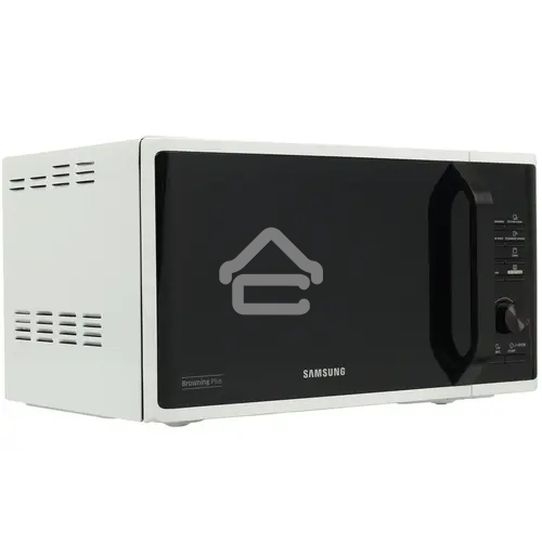 Микроволновая печь Samsung MG23K3515AW/BW, 800 Вт, 23 л, кнопки, поворотный механизм, белый/черный