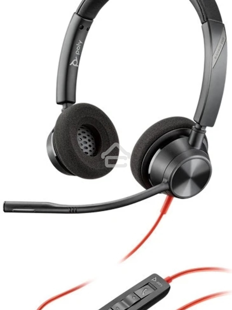 Гарнитура проводная Poly BW 3320 Stereo -M USB-C HS +USB-C/A черный