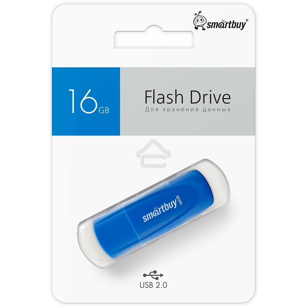 Флешка USB R/W SmartBuy R/W Scout Blue (SB016GB2SCB), 16Gb, USB 2.0, R/W 15/12, синий